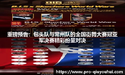 重磅预告：包头队与常州队的全国街舞大赛冠亚军决赛精彩纷呈对决